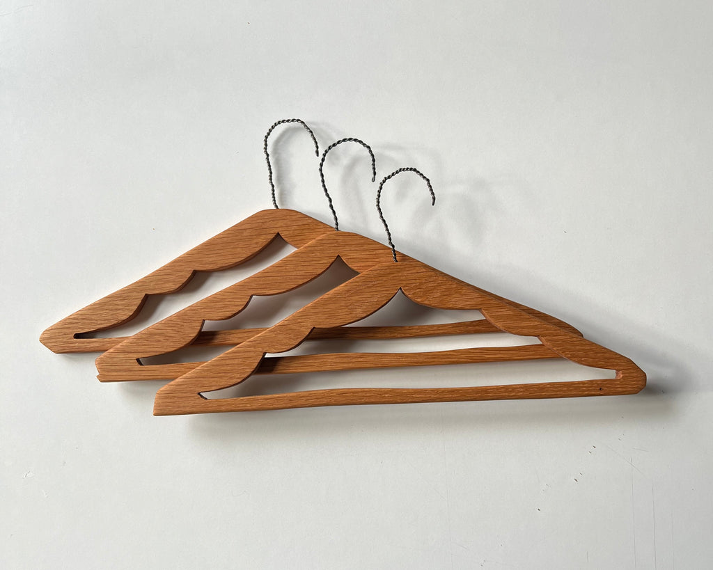 3 white oak hangers